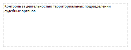 Контроль за деятельностью территориальных подразделений судебных органов