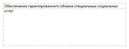 Обеспечение гарантированного объема специальных социальных услуг