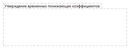 Утверждение временных понижающих коэффициентов