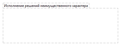 Исполнение решений неимущественного характера