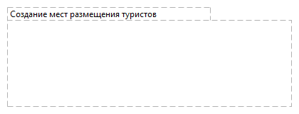 Создание мест размещения туристов
