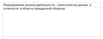 Формирование анализа деятельности,  статистических данных  и отчетности  в области гражданской обороны