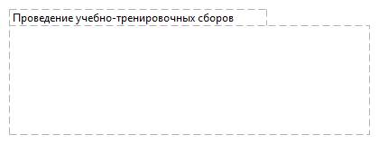 Проведение учебно-тренировочных сборов