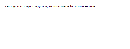 Учет детей-сирот и детей, оставшихся без попечения 