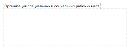 Организация специальных и социальных рабочих мест