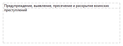 Предупреждение, выявление, пресечение и раскрытие воинских преступлений