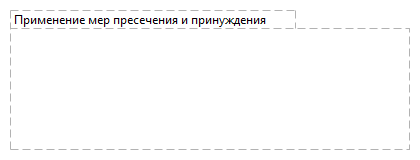Применение мер пресечения и принуждения