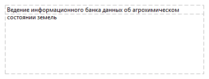 Ведение информационного банка данных об агрохимическом состоянии земель