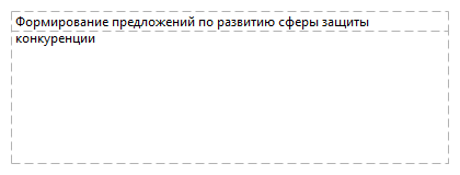 Формирование предложений по развитию сферы защиты конкуренции