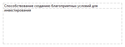 Способствование созданию благоприятных условий для инвестирования
