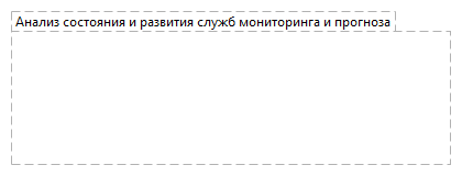 Анализ состояния и развития служб мониторинга и прогноза